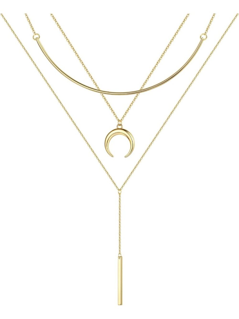 14K Gold Plated Layered Necklace for Women | Elegant Jewelry Gift for Her